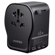Adaptor de călătorie Ugreen S550 - 65W, 3.25A, USB-A, 2x USB-C - Negru