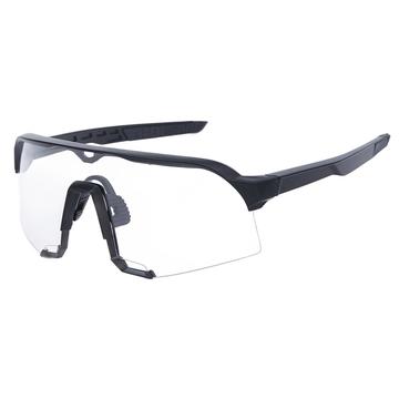 Ochelari de ciclism ultra-ușori cu sticlă transparentă - negru