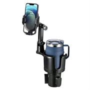 Suport universal 2-în-1 pentru telefon, pentru mașină - 4-7" - Negru
