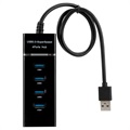 Hub USB 3.0 Universal 4 Porturi SuperSpeed - Negru