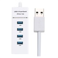 Hub USB 3.0 Universal 4 Porturi SuperSpeed - Alb