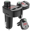 Încărcător Auto Universal Și Transmițător FM Bluetooth G13 - Negru
