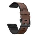 Curea universală Garmin 22mm din piele și silicon - maro