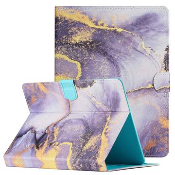 Universal Marble Pattern Tablet Folio Case - 10" - Violet