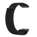 Curea universală din nailon cu velcro pentru ceasuri inteligente, 20mm - Negru