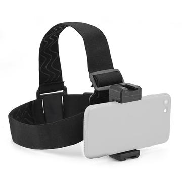 Suport universal pentru curea de cap pentru telefon și cameră foto - negru