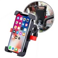 Suport Telefon Universal Rotativ Bicicletă - 4.6"-6.5" - Negru / Roșu