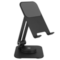 Stand Birou Universal Rotativ Tabletă/Smartphone - Negru