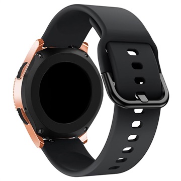 Curea Universală din Silicon pentru Smartwatch - 20mm - Negru