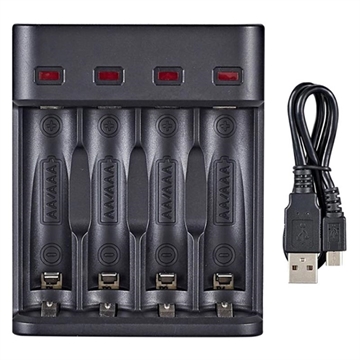 Încărcător Acumulatori USB Universal Inteligent BH-804U - 4x AA/AAA