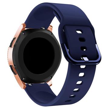 Curea Universală din Silicon pentru Smartwatch - 20mm - Albastru Marin