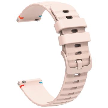 Curea Universală din Silicon pentru Smartwatch - 18mm - Roz Deschis
