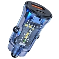 Încărcător Auto Usams CC164 Power Delivery / Quick Charge - Albastru