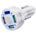 Încărcător Auto Rapid QC3.0 BK-358 - 4 x USB - Alb