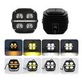 Proiectoare LED pentru motociclete V112 de 65 W – IP67, 12.000 lm, fază lungă/scurtă – 2 buc. – Negru