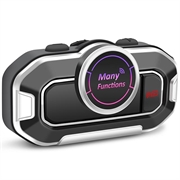 Cască de motocicletă V9 / Căști Bluetooth 5.0 - Radio FM, microfoane duble, răspuns automat - Negru
