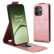 Husă verticală cu rabat și suport OnePlus 15T - Auriu Roze