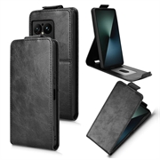 Husă verticală cu rabat și suport Sony Xperia 1 VIII - Negru