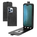 Husă Flip Vertical iPhone 14 Pro Max - cu Slot Card - Negru