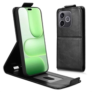 Husă verticală cu rabat și suport Honor 600 Lite - Negru