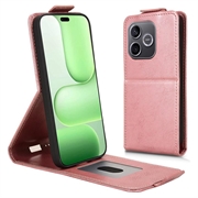 Husă verticală cu rabat și suport Honor 600 Lite - Auriu Roze