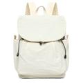 Rucsac din pânză cu capacitate mare Vintage Color Block - Bej