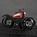 Ceas de birou mecanic cu flip pentru motociclete de epocă - negru / roșu