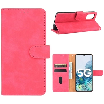 Husă Portofel Samsung Galaxy S20 FE/S20 FE 5G - Vintage - Roz Intens