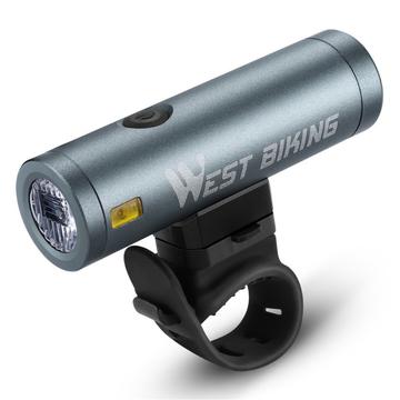 WEST BIKING YP070101332 500LM Lampă frontală cu LED strălucitoare pentru biciclete Ciclism de noapte Lampă de siguranță pentru biciclete - argintiu