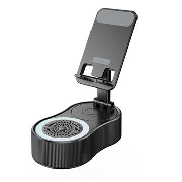 WYS-2303BT Suport pentru telefon 3 în 1 cu difuzor Bluetooth și Power Bank - Negru