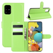 Husă Portofel Cu Închidere Samsung Galaxy A51 5G - Verde