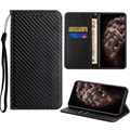 Husă Portofel Samsung Galaxy S22 5G - Fibra De Carbon - Negru