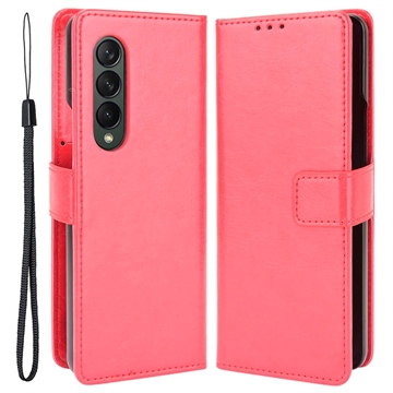 Husă Portofel cu Buzunar Card Samsung Galaxy Z Fold4 - Roșu