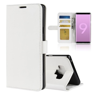 Husă portofel pentru Samsung Galaxy Note9 cu funcție de suport - albă