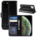 Husă portofel pentru iPhone 11 Pro cu funcție de suport - neagră