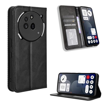Husă Portofel cu Închidere Magnetică Nothing Phone (3a) Pro - negru
