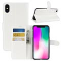 Husa portofel pentru iPhone XR cu inchidere magnetica - alba