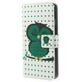 Husa Portofel pentru iPhone 6 / 6S - Bufniță Verde