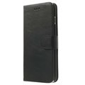 Husa portofel din piele pentru iPhone 6 Plus / 6S Plus - neagra