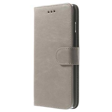 Husa portofel din piele pentru iPhone 6 Plus / 6S Plus - Bej