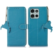 Husă Piele Portofel cu RFID Motorola Moto G75