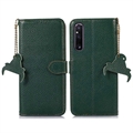 Husă Piele Portofel cu RFID Sony Xperia 1 V - Verde
