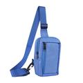 Geantă de telefon din nylon rezistentă la apă pentru piept și umăr - se potrivește telefoanelor de 6.5"- 7.2" - albastru