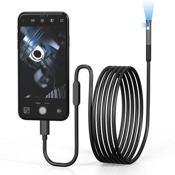 Cameră endoscopică impermeabilă de 8 mm pentru iPhone, iPad, telefoane inteligente, tablete - 1m