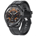 Ceas Smartwatch Impermeabil cu Monitor Ritm Cardiac L16 - Silicon (Ambalaj Deschis - Satisfăcător) - Negru
