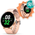 Ceas Smartwatch Impermeabil Cu Monitor Ritm Cardiac K12 - Auriu Roze