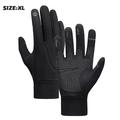 Mănuși de iarnă impermeabile pentru ciclism și alergare / Mănuși cu touch - XL - Negru