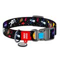 Waudog Nylon Dog Collar cu cod QR - Dimensiune L