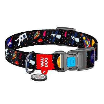 Waudog Nylon Dog Collar cu cod QR - Dimensiune L
