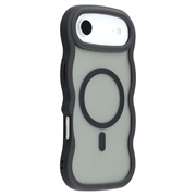 iPhone Air Husă hibridă magnetică cu margini ondulate - negru